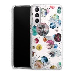 Silicone Glitter Case silver glitter