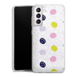 Silicone Glitter Case silver glitter