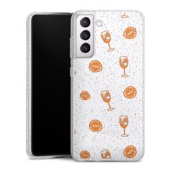 Silicone Glitter Case silver glitter