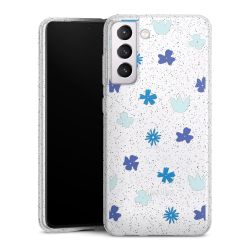 Silicone Glitter Case silver glitter