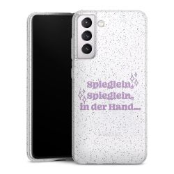 Silicone Glitter Case silver glitter