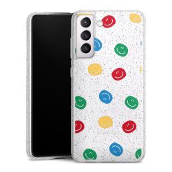 Silicone Glitter Case silver glitter