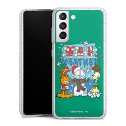 Silikon Glitter Case transparent-silber