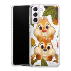 Silikon Glitter Case transparent-silber