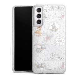 Silikon Glitter Case transparent-silber