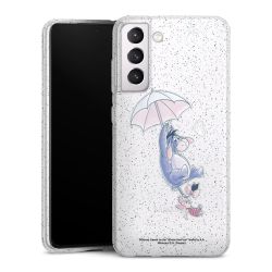 Silikon Glitter Case transparent-silber