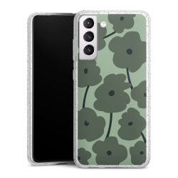 Silikon Glitter Case transparent-silber