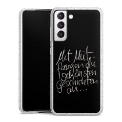 Silikon Glitter Case transparent-silber