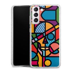 Silikon Glitter Case transparent-silber