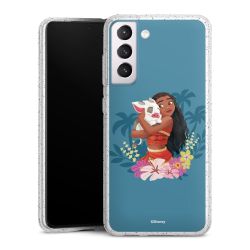 Silikon Glitter Case transparent-silber