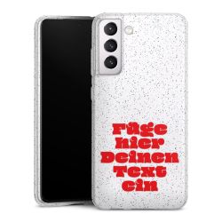 Silikon Glitter Case transparent-silber