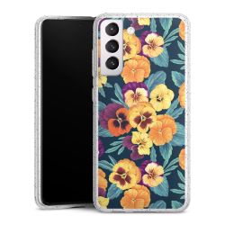 Silikon Glitter Case transparent-silber