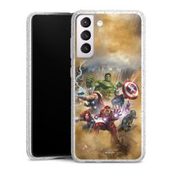 Silikon Glitter Case transparent-silber