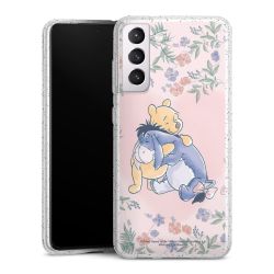 Silikon Glitter Case transparent-silber