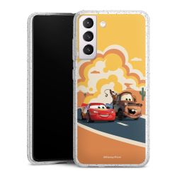 Silikon Glitter Case transparent-silber