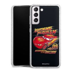 Silikon Glitter Case transparent-silber