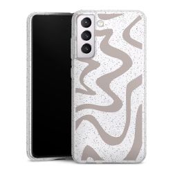 Silikon Glitter Case transparent-silber