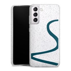 Silikon Glitter Case transparent-silber