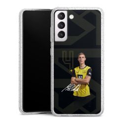 Silikon Glitter Case transparent-silber