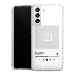 Silikon Glitter Case transparent-silber