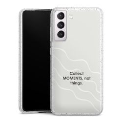 Silikon Glitter Case transparent-silber