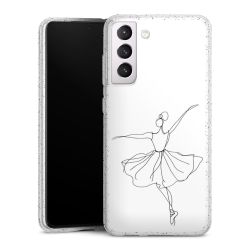 Silikon Glitter Case transparent-silber