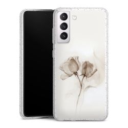 Silikon Glitter Case transparent-silber