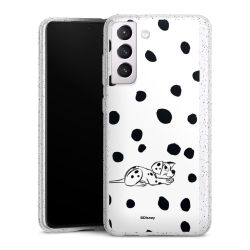 Silikon Glitter Case transparent-silber