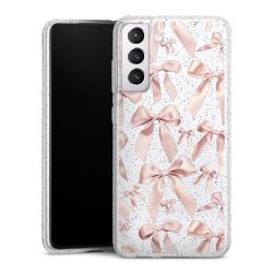 Silikon Glitter Case transparent-silber