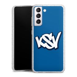 Silikon Glitter Case transparent-silber