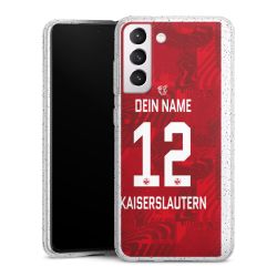 Silikon Glitter Case transparent-silber