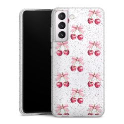 Silikon Glitter Case transparent-silber