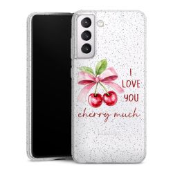 Silikon Glitter Case transparent-silber