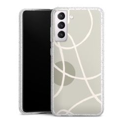 Silikon Glitter Case transparent-silber