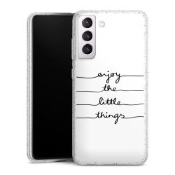 Silikon Glitter Case transparent-silber