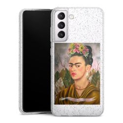 Silikon Glitter Case transparent-silber