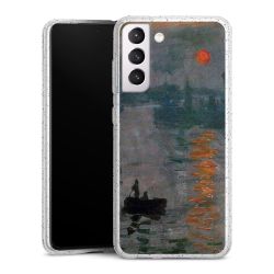 Silikon Glitter Case transparent-silber