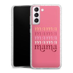 Silikon Glitter Case transparent-silber