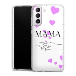 Silikon Glitter Case transparent-silber