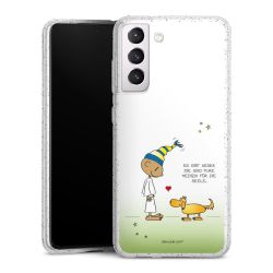 Silikon Glitter Case transparent-silber