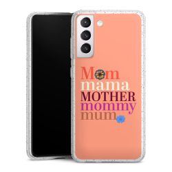 Silikon Glitter Case transparent-silber