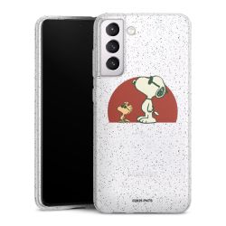 Silikon Glitter Case transparent-silber