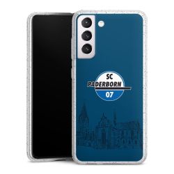 Silikon Glitter Case transparent-silber