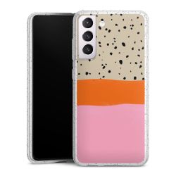 Silikon Glitter Case transparent-silber