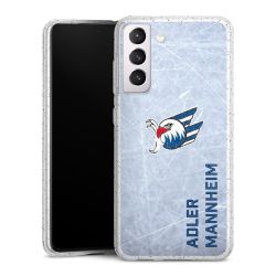 Silikon Glitter Case transparent-silber