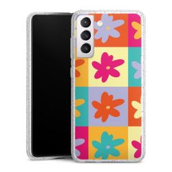 Silikon Glitter Case transparent-silber