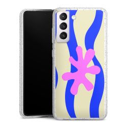 Silikon Glitter Case transparent-silber