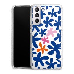 Silikon Glitter Case transparent-silber