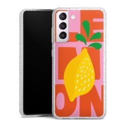 Silikon Glitter Case transparent-silber