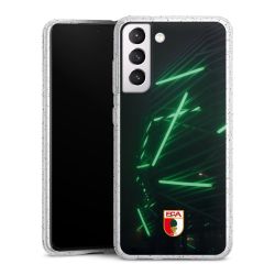 Silikon Glitter Case transparent-silber